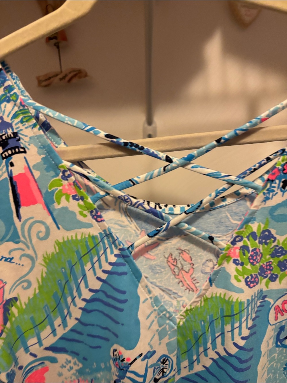 Lilly Pulitzer Blue, White, Pink & Green Nautical Print Sleeveless Dress NWOT - Picture 4 of 8